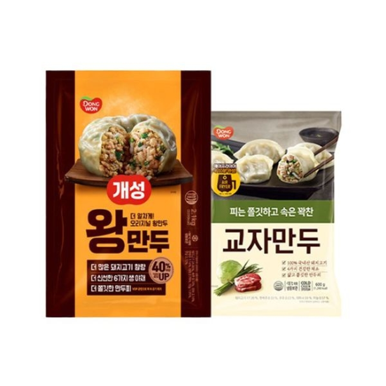 [(주)엔에스쇼핑_0024841262]동원 개성왕만두 2.1kg x 2개 + 교자만두 1.2kg[33412377]
