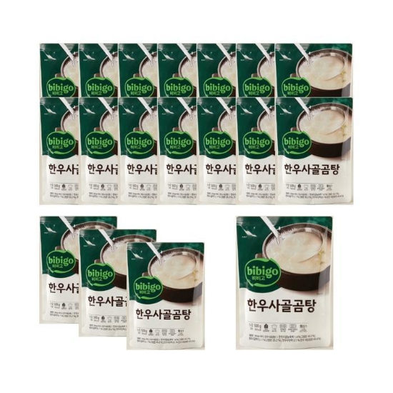 [(주)셀러허브]비비고한우사골곰탕500gx18개즉석국