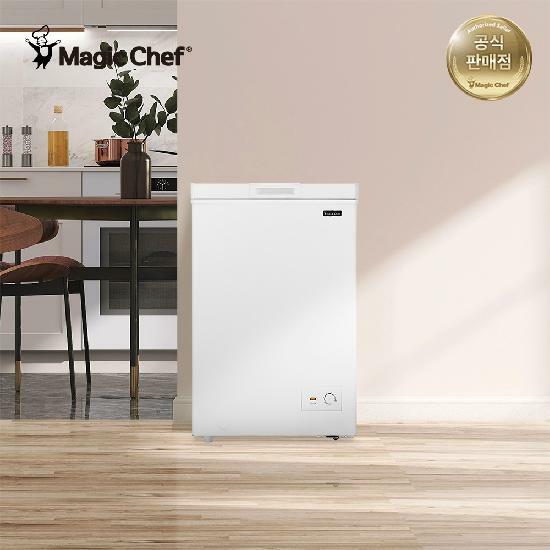 매직쉐프 심플 100L 냉동고 화이트 미니 소형 급속 냉동 MCF-H1000W