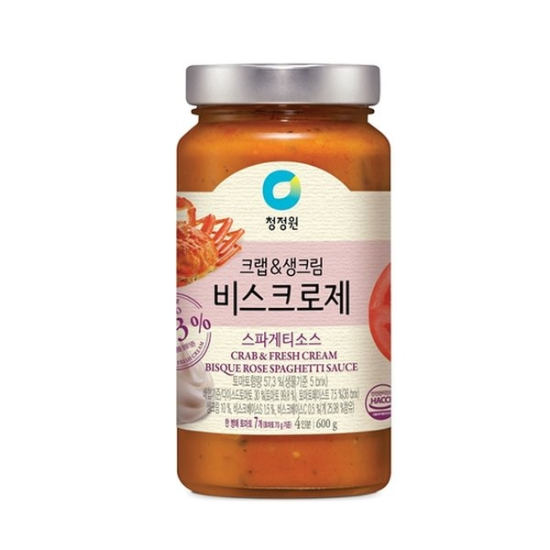 (신세계강남점)청정원 비스크 로제 스파게티소스 600g(1개)