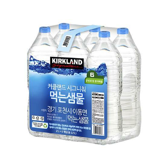 커클랜드 시그니춰 먹는샘물 무라벨 생수 2L X 6병