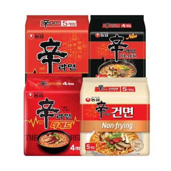 신라면 5입+신라면 블랙 4입+신라면 더레드 4입+신라면 건면 5입 총18개 (41336079)