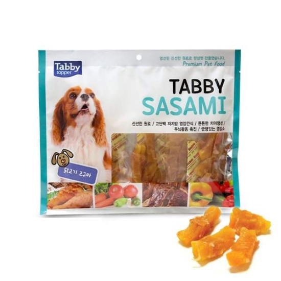 닭고기 사사미 300g 강아지 고구마 테비 간식