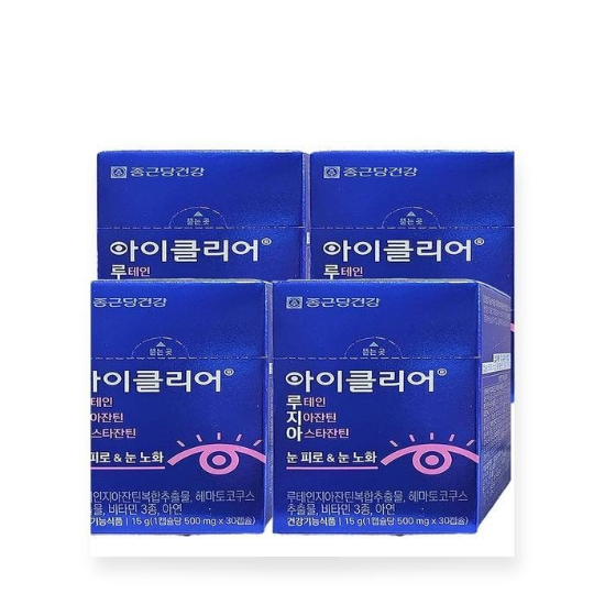 종근당건강 아이클리어 루테인 지아잔틴 아스타잔틴 30캡슐 4박스 x2SET(SH)