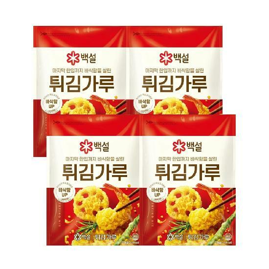 CJ 백설 튀김가루 1kg 4개