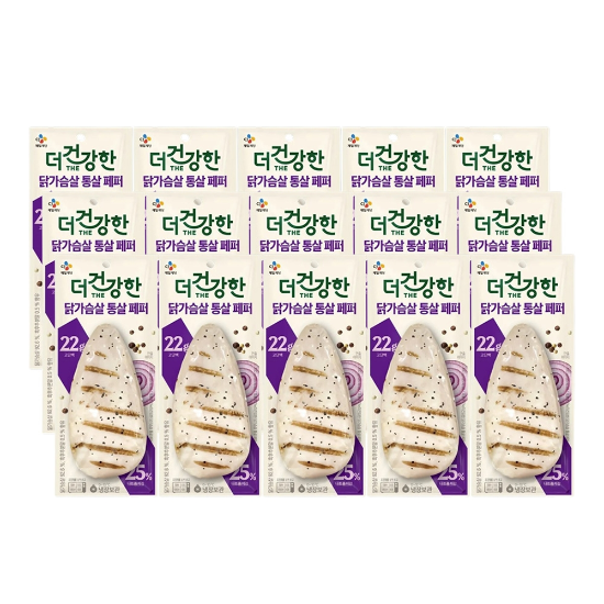 CJ제일제당 더건강한 닭가슴살 통살 페퍼 100g x15개