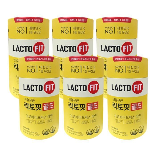 [종근당건강]  락토핏 생유산균 골드5X  온가족유산균 2g x 50포 6통 -SDL- (14309551)