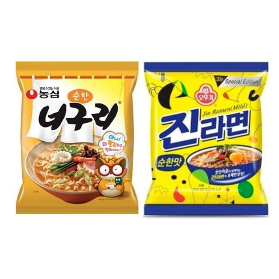 [(주)셀러허브]해피순한라면2종세트20봉진라면순한맛너구리