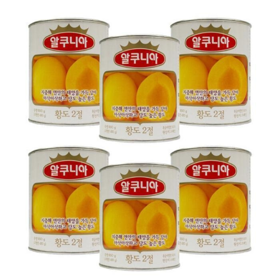 농심 알쿠니아 황도2절 850g 6개 (41335630)