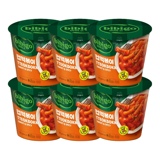 CJ 비비고 오리지널 컵떡볶이 110g x6개