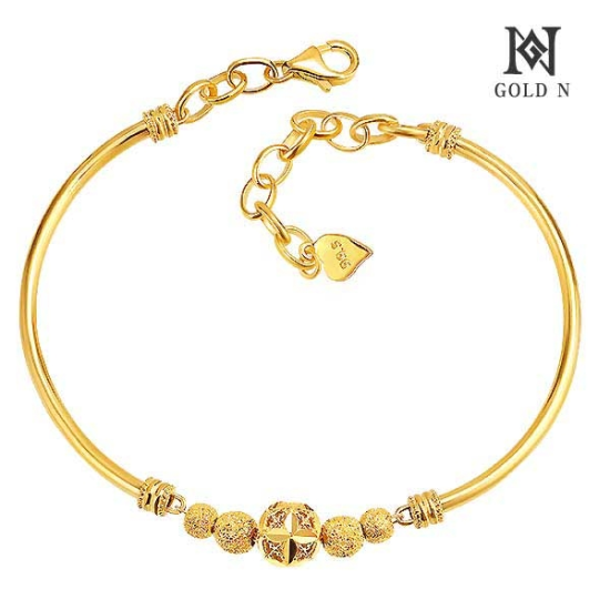 골드앤 순금 24K 소이 플라워 볼스틱 팔찌_11.25g