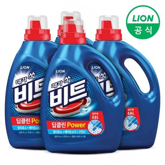비트 세탁세제 딥클린파워 액체 3L용기(일반) 4개