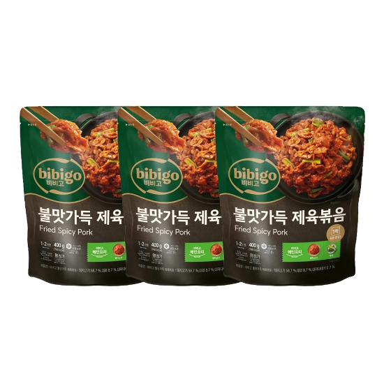 CJ제일제당 비비고 불맛가득 제육볶음 400g x3개 (냉동)