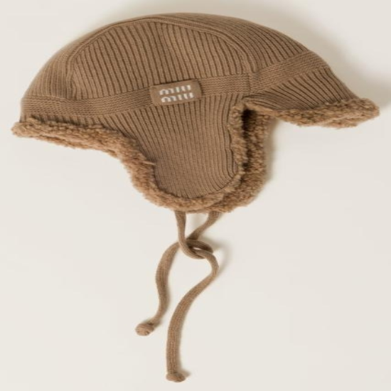 25FW 미우미우 비니 5HC3862CSRF0040 CAMEL BROWN DOM