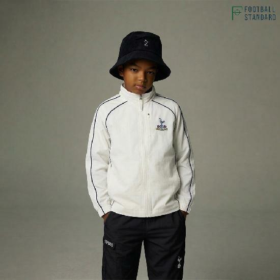 [풋볼스탠다드] 토트넘 KIDS 파이핑바람막이 점퍼 화이트 (메쉬 안감)