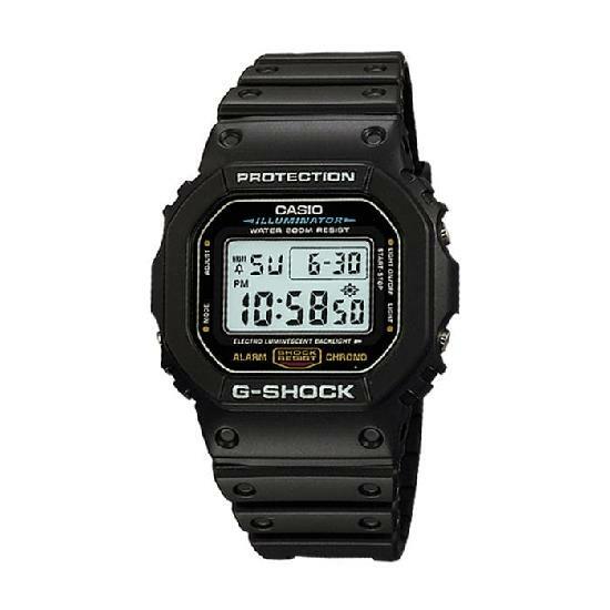 지샥 DW-5600E-1 남성 스퀘어 우레탄 전자 시계