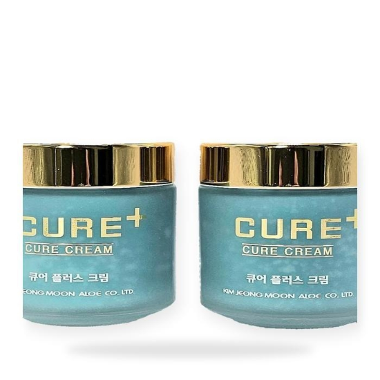 1+1 김정문알로에 라센스 로에 큐어 플러스 크림 80g 피부보습 피부진정(AD)