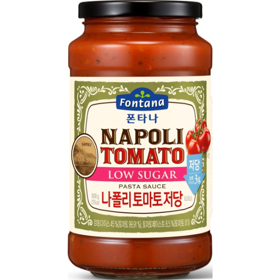 (신세계강남점)샘표 폰타나 나폴리 토마토 저당 파스타소스 600g(증정 : 스파게티면 250g 1개)
