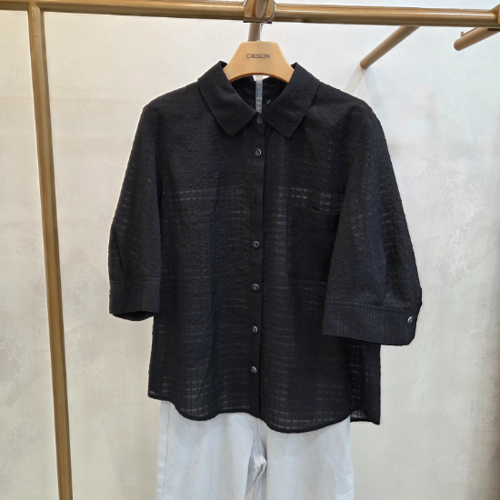크레송 오픈형 오버핏 블라우스 ODCPBPC7ADGDG