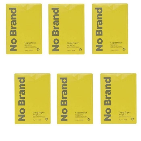 [(주)셀러허브][노브랜드] 노 브랜드 A4복사용지A4 75g 500매x6 총3000매 Nobrand