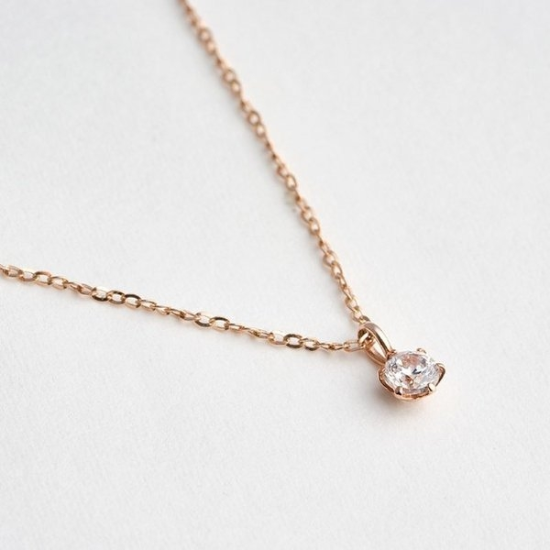 (신세계마산점)0.09ct 솔리테어 다이아 14K 목걸이 LNF25024D