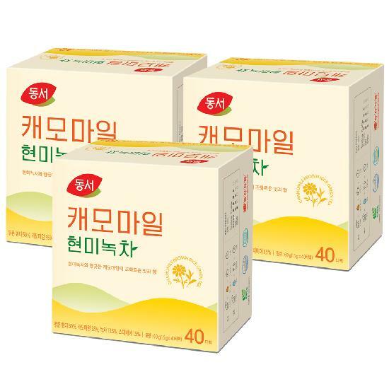 동서 캐모마일 현미녹차 40T x 3개