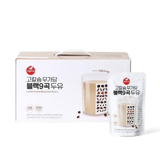 서울우유 고칼슘 무가당 블랙9곡 두유 190mlX20팩 (37711695)