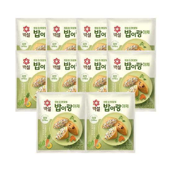 CJ 백설 밥이랑 야채27g x10개