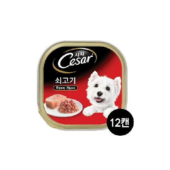 [정이비에스]시저 쇠고기 100g 12캔/무료배송