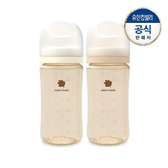 베베그로우 PPSU 젖병 트윈팩 크림베이지 280ml(노꼭지)