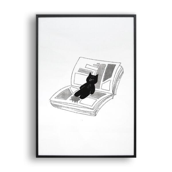 [(주) 아트박스_0024772567]아트박스/올뉴프레임 책은 수면제 (Art Print) / 일러스트 액자