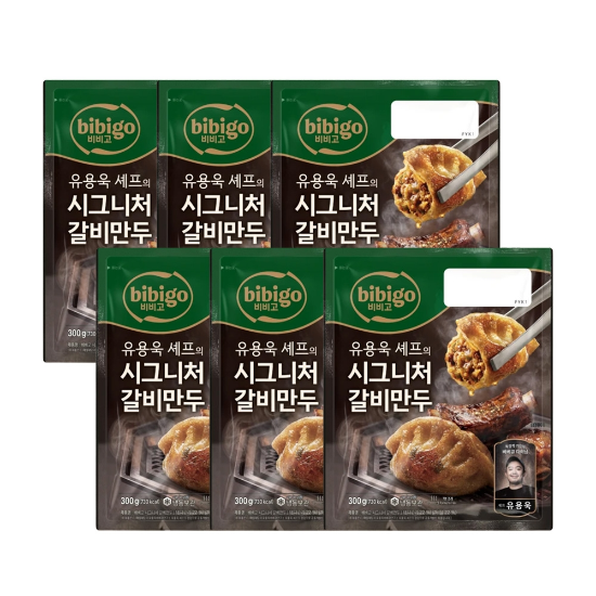 CJ제일제당 비비고 시그니쳐 갈비만두 300g x6개