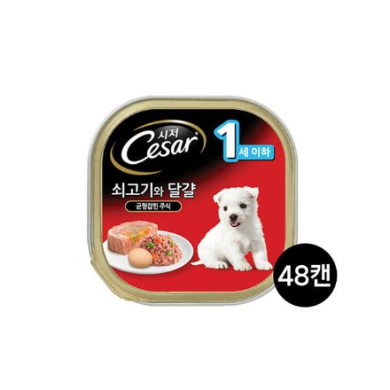 아트박스/시저 시저 퍼피 쇠고기와달걀 100g 48개