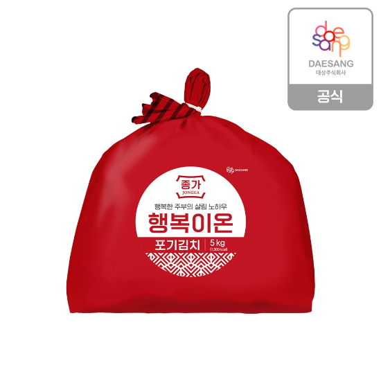 종가 행복이온 포기김치 5kg