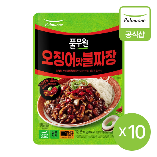 풀무원 오징어맛불짜장 덮밥소스 180gX10개