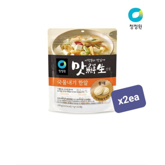 (신세계의정부점)청정원 맛선생 국물내기 한알 황태100g 2ea