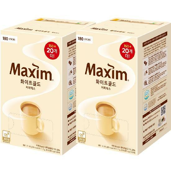 맥심 화이트골드 커피믹스 180T x 2개