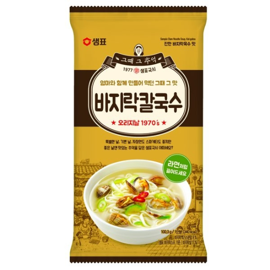 (신세계의정부점)샘표 바지락칼국수 100.3g(1개)