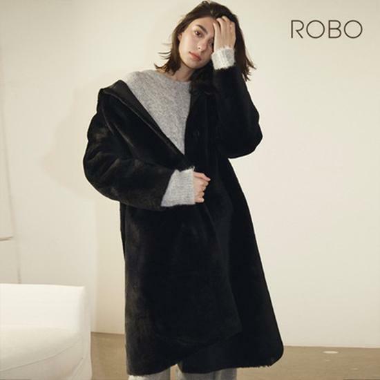 [삼성카드5%할인][ROBO] 로보 25FW 롱 후드 무스탕 5