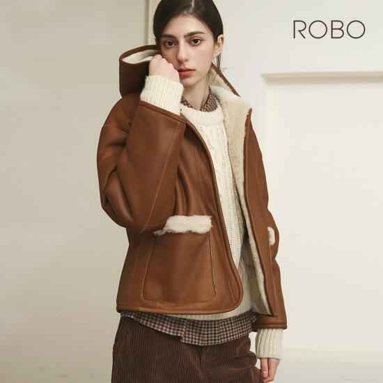 [삼성카드5%할인][ROBO] 로보 25FW 리버시블 후드 숏 무스탕 5
