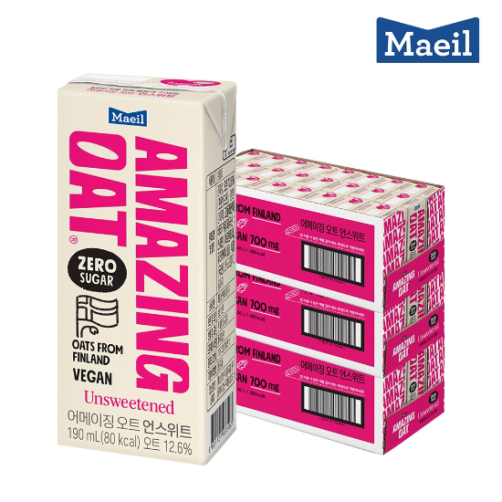 매일 어메이징 오트 언스위트 190ml 72팩