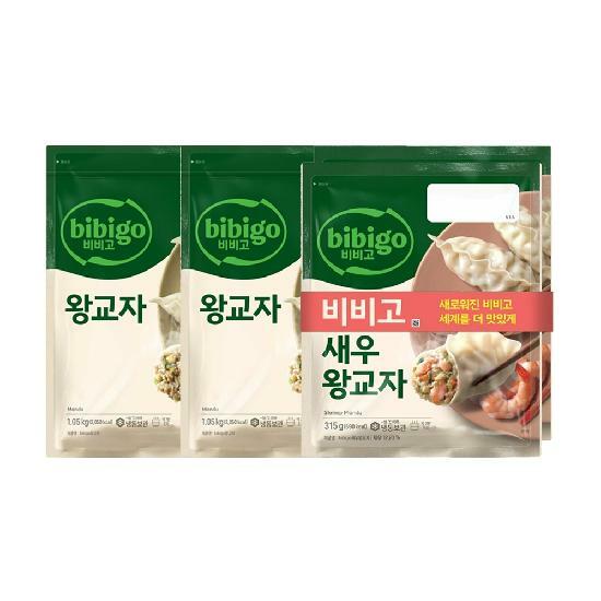 CJ 비비고 왕교자 1.05kg x2개 + 새우왕교자 315g x2개