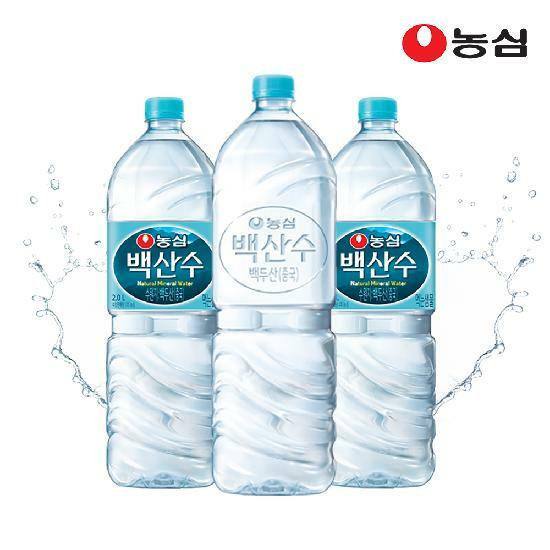 농심 백산수 2L 유라벨 6병 + 무라벨 6병