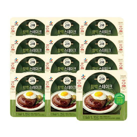 CJ제일제당 고메 함박스테이크 152g x12개