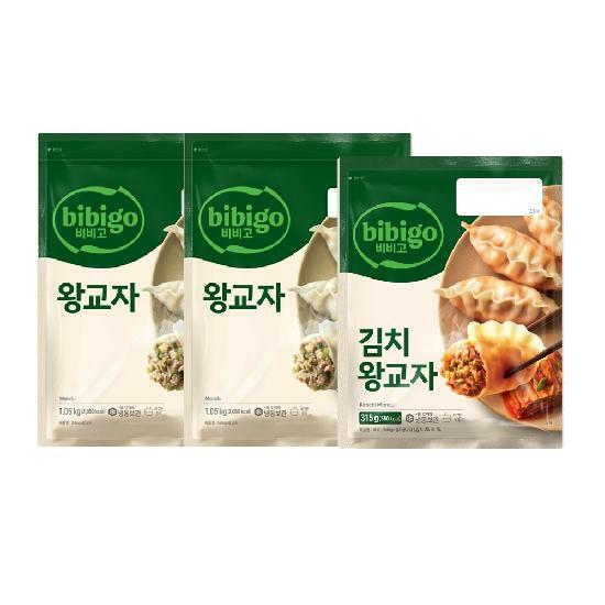 CJ제일제당 비비고 왕교자 1.05kg x2봉 + 김치왕교자 315g x1봉