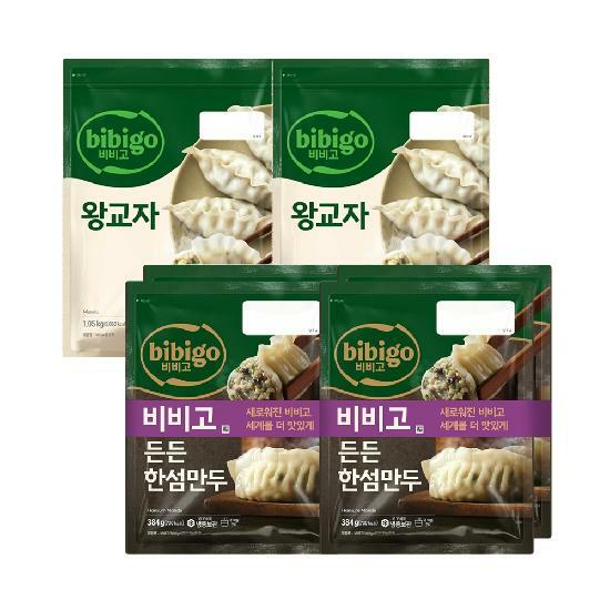 CJ제일제당 비비고 왕교자 1.05kg x2개 + 한섬만두 384g x4개