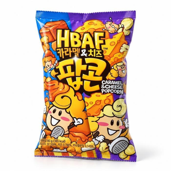 52860926-바프 카라멜 앤 치즈 팝콘 80g 4개