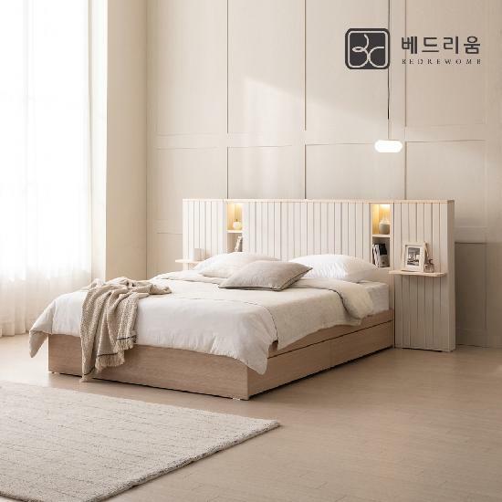 금성침대 베드리움 브리드 LED 원목침대Q+릴렉서 허리특허(M.H)+사이드패널 1EA