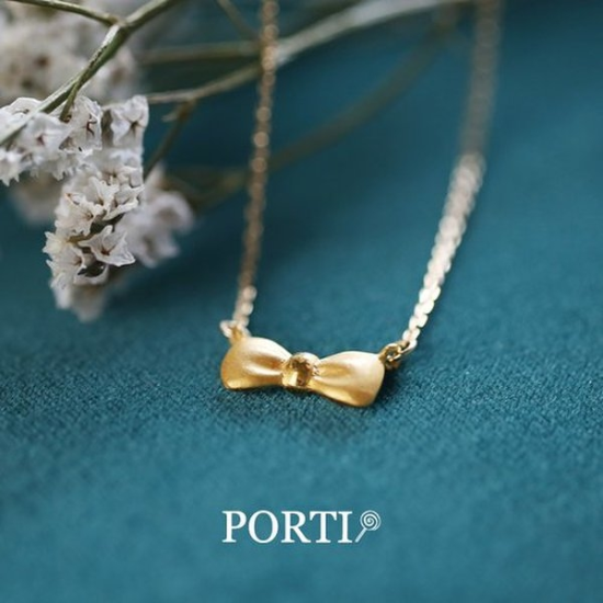 순금 24K 5.625g 리본 돌목걸이