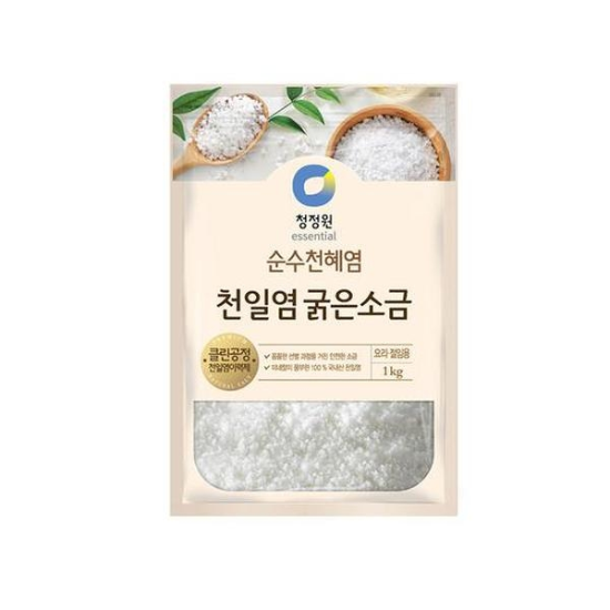 (신세계의정부점)청정원 순수천혜염 천일염 굵은소금 1kg/1개